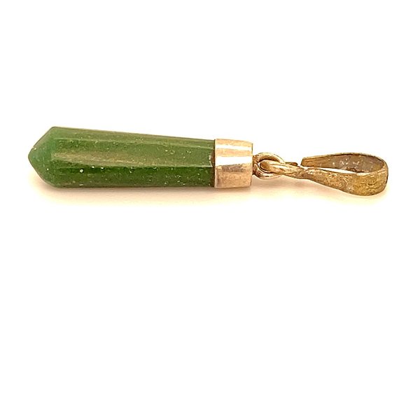 Nephrite Jade 5.10ct Solid Silver Pendant - Picture 1 of 5